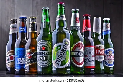 Popular Beer Bottles illustrative category photograph